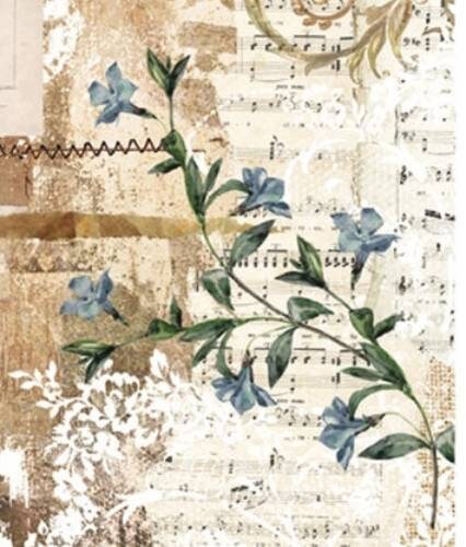 Redesign with Prima Decoupage Butterflies and floral Decor Rice Paper Botanical Sonata 11.5"x16.25"