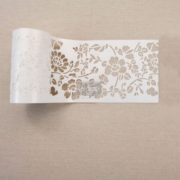 Redesign with Prima Reusable Furniture Stick and Style Decor Stencil Roll Cornelle Garden 4" x 15 yards