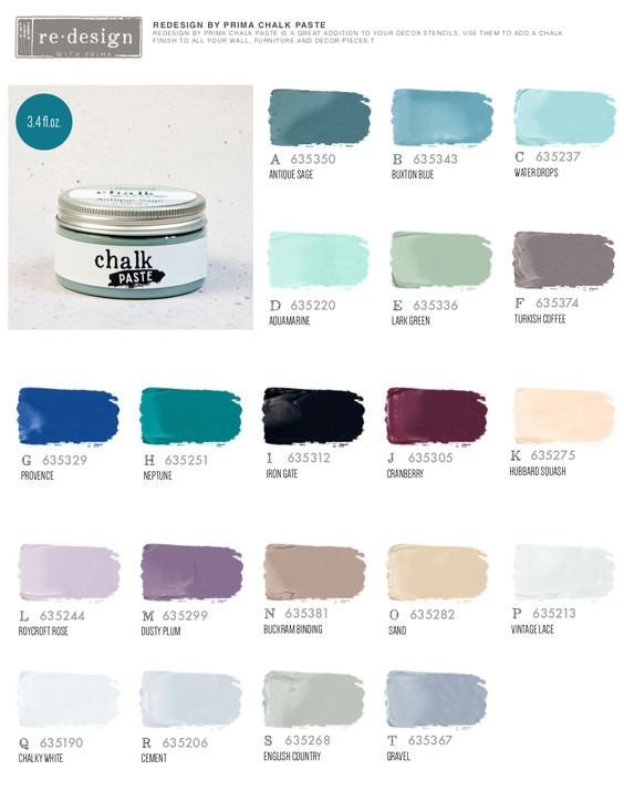 Chalk Paste - BLUE BOAR - Re-Design with Prima - for Stenciling  Silk Screening and More