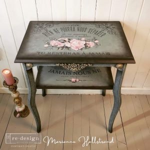 Rub on French Furniture Transfer, Paris Floral Furniture Decal, Redesign with Prima, My Heart   24" x 35"