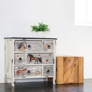 New -WILD SOUL- Redesign with Prima - Horse Farm Rub on Furniture Small Transfer -