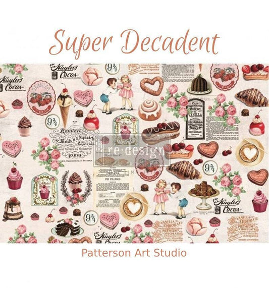 Redesign with Prima Decoupage Decor Tissue Paper - Super Decadent 19"x30 -