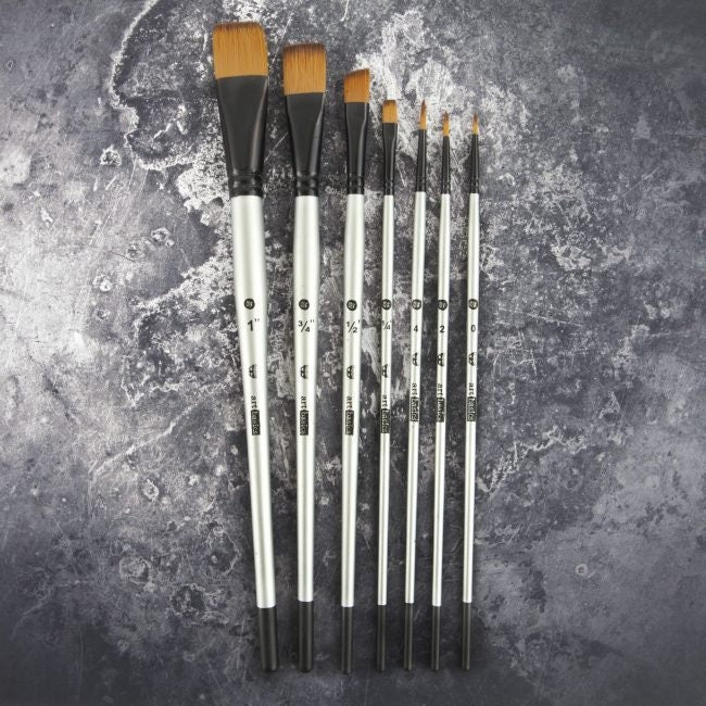 Finnabair -  Art basics - 7 Piece Artists Brush Set  - Soft Synthetic  Art/Detail Brushes - Prima Marketing Inc.