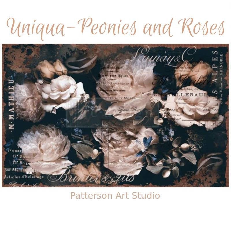 Redesign with Prima Floral Peonies and Roses Decoupage Floral Decor Tissue Paper UNIQUA 19"x30"