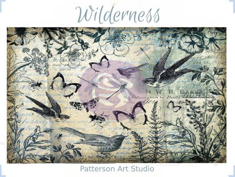 Decoupage Decor tissue Paper by Finnabair for Prima Marketing Co. WILDERNESS 19.7"x 27.5"