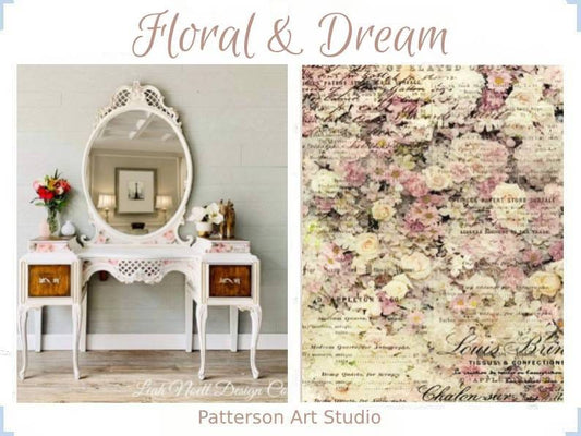 Redesign with Prima Decoupage Floral Decor Rice Paper Floral & Dream 11.5"x16.25"