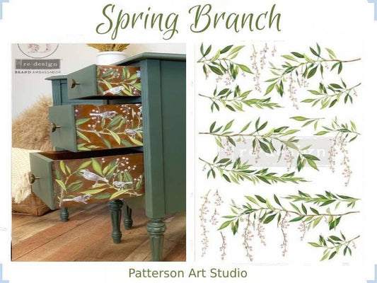 New! Rub on Furniture Transfer, Furniture Decal, Redesign with Prima, Spring Branch 24" x35"