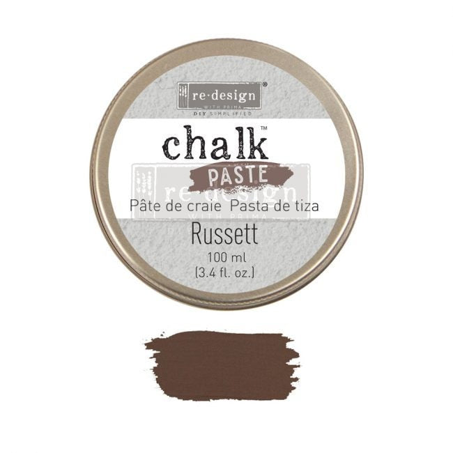 Chalk Paste - RUSSET - Re-Design with Prima - for Stenciling  Silk Screening and More 3.4 fl. oz.