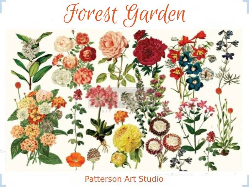 Redesign with Prima Decoupage Decor Tissue Paper Forest Garden 19"x30"