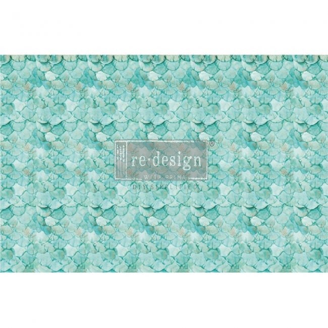 Redesign with Prima Mermaid Scale Decoupage Decor tissue Paper Ariel 19"x30"