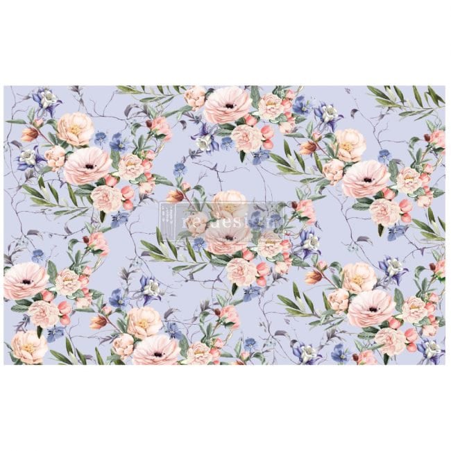 Redesign with Prima Decoupage Decor tissue Paper Lavender Fleur 19"x30"