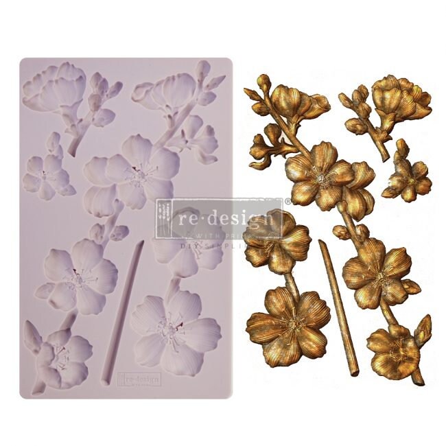 Silicone Mold - Redesign with Prima Flower Mold - Silicone Floral Decor Mould - Botanical Blossoms 5"x8"