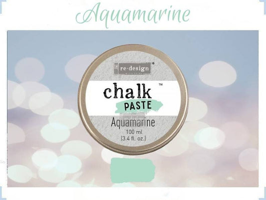 Chalk Paste - AQUAMARINE - Re-Design with Prima - for Stenciling  Silk Screening and More 3.4 fl. oz.