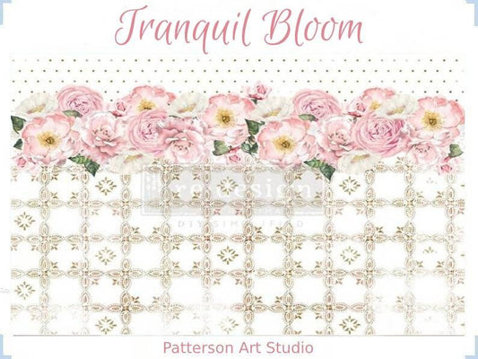 Redesign with Prima Decoupage Decor Rice Paper - TRANQUIL BLOOM 11.5"x16.25"