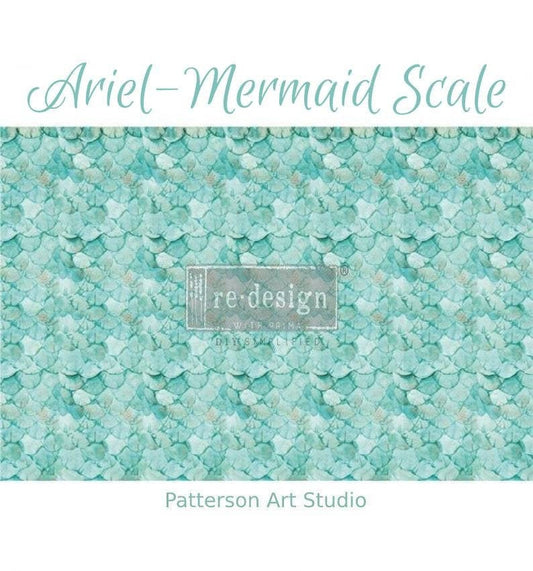 Redesign with Prima Mermaid Scale Decoupage Decor tissue Paper Ariel 19"x30"