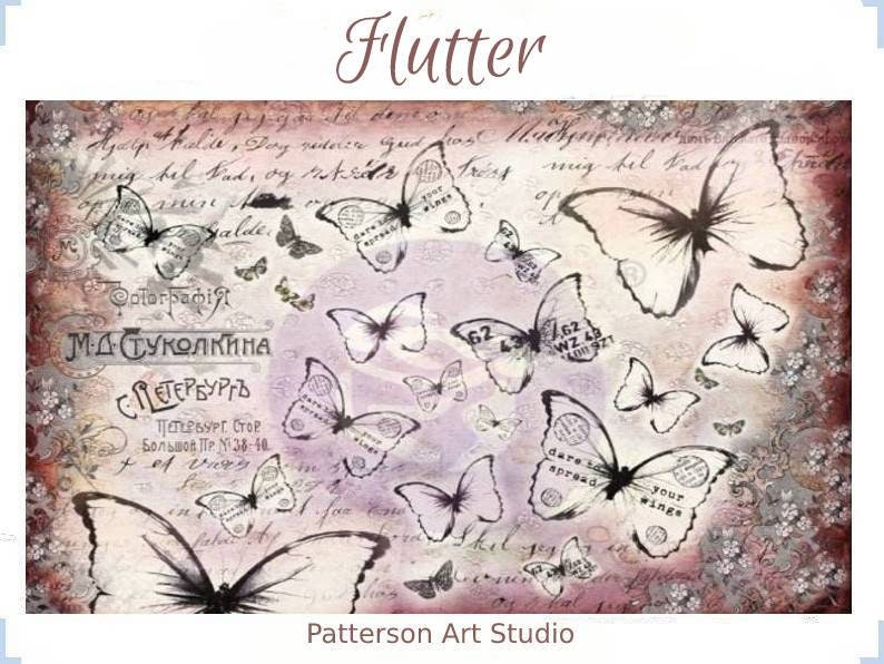 Decoupage Decor tissue Paper by Finnabair for Prima Marketing Co. FLUTTER 19.7"x 27.5"