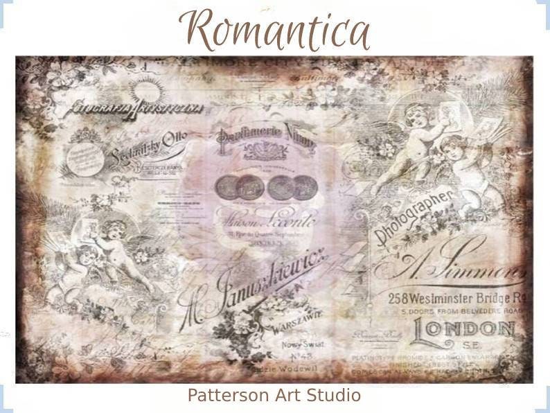 Decoupage Decor tissue Paper by Finnabair for Prima Marketing Co. ROMANTICA 19.7"x 27.5"