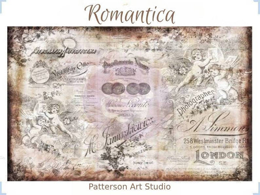 Decoupage Decor tissue Paper by Finnabair for Prima Marketing Co. ROMANTICA 19.7"x 27.5"