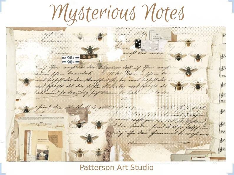 Redesign with Prima Decoupage Decor Rice Paper Mysterious Notes 11.5"x16.25"