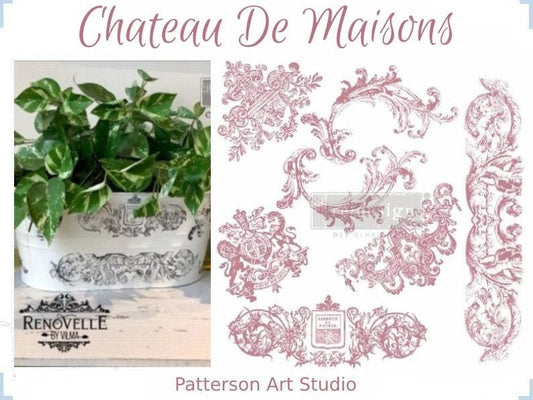 Redesign with Prima 12 x12 Clear Cling Decor Stamp - Chateau De Maisons