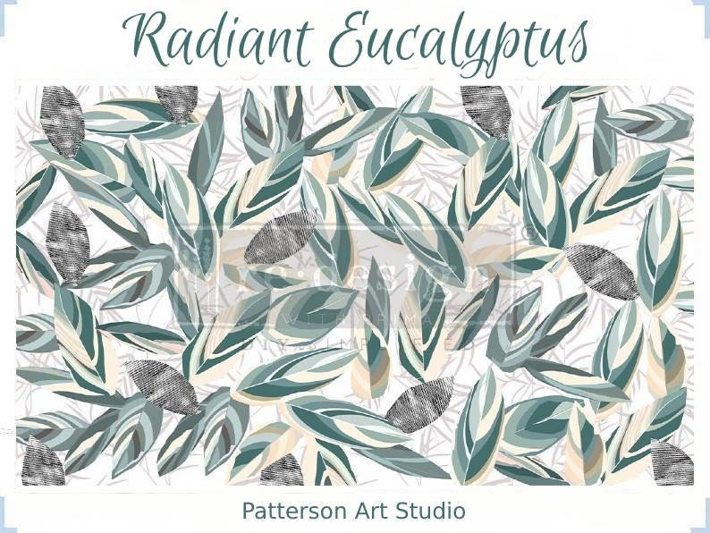 NEW! Redesign with Prima Decoupage Decor tissue Paper - RADIANT EUCALYPTUS - 19"x30"