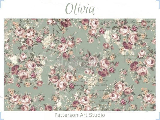 Redesign with Prima Decoupage Decor Tissue Paper Olivia 19"x30" Cottage Core Design