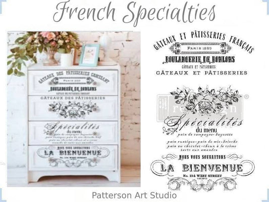 NEW! Rub on Furniture Transfer, Furniture Decal, Redesign with Prima, FRENCH SPECIALTIES - 24" x35"