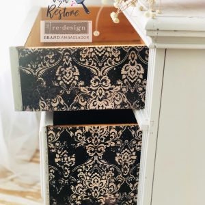 Redesign with Prima Decoupage Tissue Paper DARK DAMASK 19"x30"