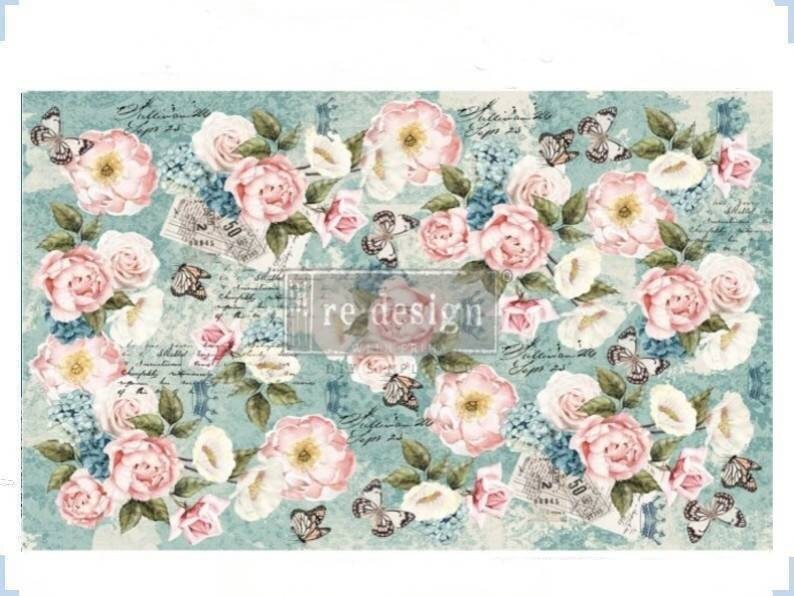 Redesign with Prima Floral Peonies Decoupage Floral Decor Tissue Paper ZOLA 19"x30