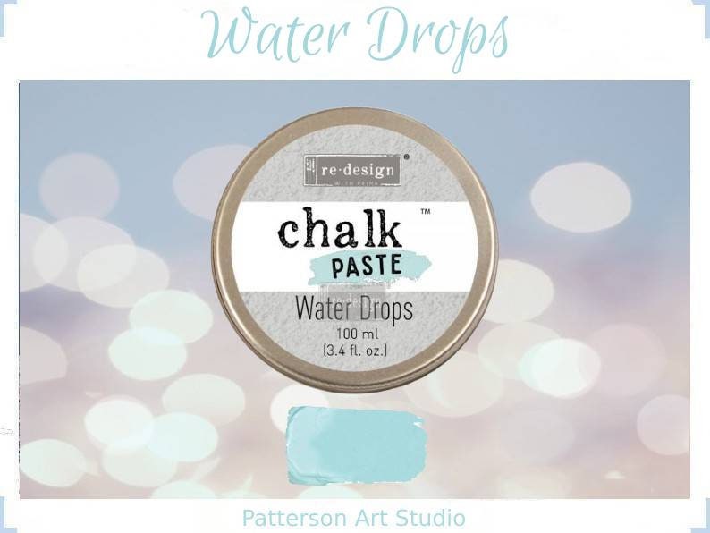 Chalk Paste - WATER DROPS - Re-Design with Prima - for Stenciling  Silk Screening and More