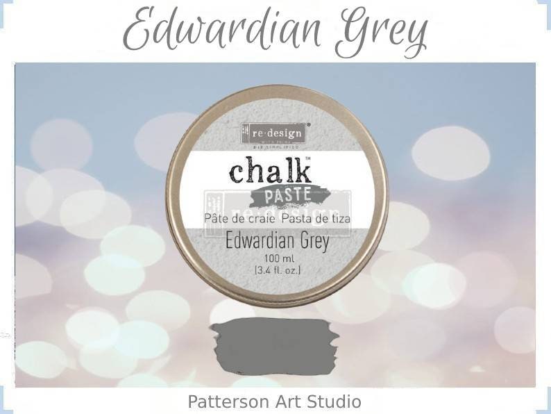 Chalk Paste - EDWARDIAN GREY - Re-Design with Prima - for Stenciling  Silk Screening and More