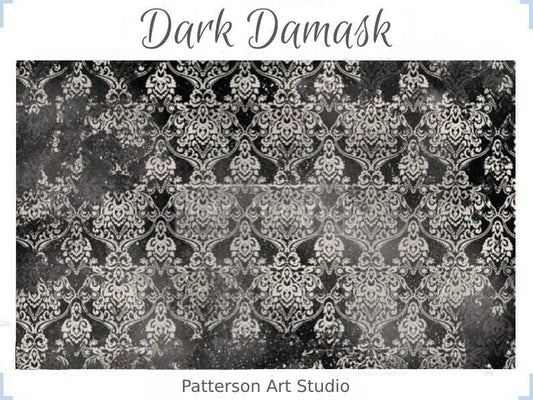 Redesign with Prima Decoupage Tissue Paper DARK DAMASK 19"x30"