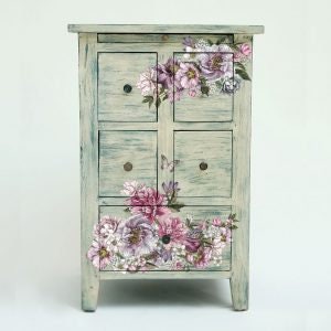 New! - DREAMY FLORALS - Redesign with Prima - Rub on Small Transfer for furniture or flower decal  18" x 12"