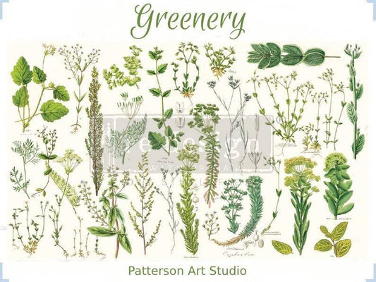 NEW! Redesign with Prima Decoupage Decor tissue Paper - GREENERY - 19"x30"