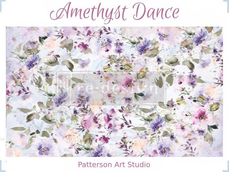 NEW! Redesign with Prima Decoupage Decor tissue Paper - AMETHYST DANCE- 19"x30"