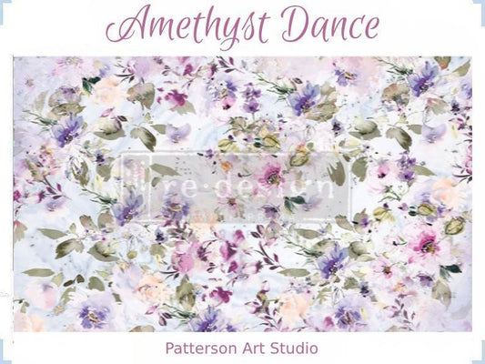 NEW! Redesign with Prima Decoupage Decor tissue Paper - AMETHYST DANCE- 19"x30"