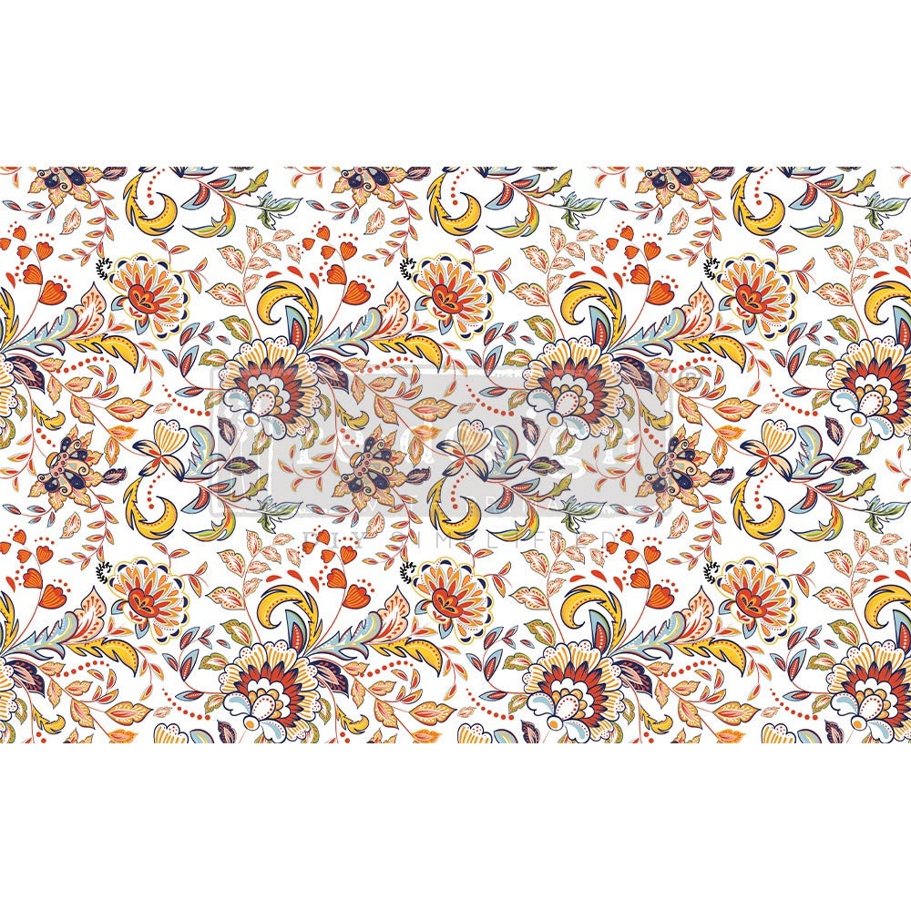 NEW! Redesign with Prima Decoupage Decor tissue Paper - TANGERINE SPRING - 19"x30"