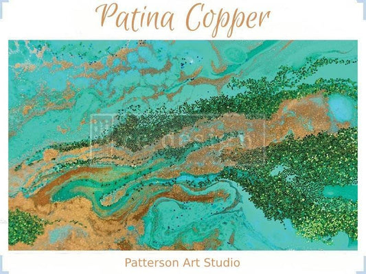 NEW! Redesign with Prima Decoupage Decor tissue Paper - PATINA COPPER- 19"x30"