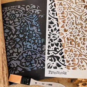 Redesign with Prima Reusable Furniture Decor Stencil - BINDWEED WALLPAPER 6"x 9"