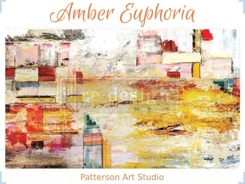 Redesign with Prima Decoupage Decor tissue Paper AMBER EUPHORIA 19"x30"