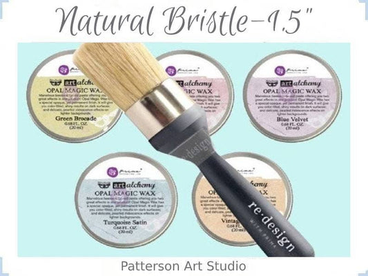 Redesign with Prima - Natural Bristle - 1.5" PAINT/WAX BRUSH - Round