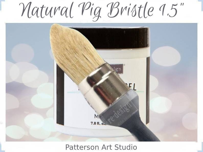 Redesign with Prima - Natural Bristle - 1.5" PAINT/WAX BRUSH - Pointed End