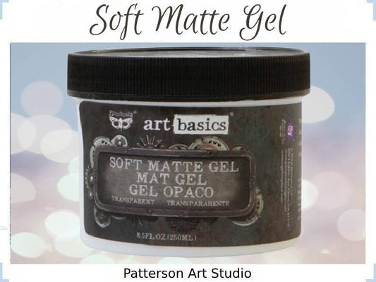 SOFT MATTE GEL - Finnabair - Art Basics - Prima Marketing - Transparent - Sealer - Decoupage Glue - Collage Adhesive 8.5oz