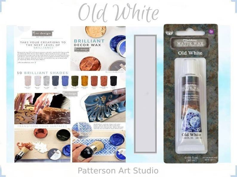 Art Alchemy Matte Wax by Finnabair - White Wax - matte Decor Wax for Furniture - OLD WHITE