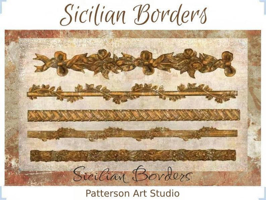 Silicone Mold - Redesign with Prima Mold Silicone Decor Mould Sicilian Borders Accents 5" x8"