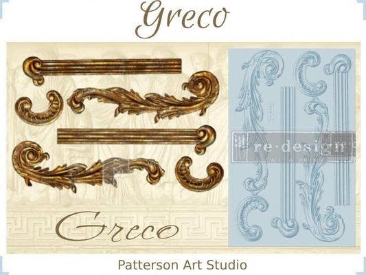 Silicone Mold - Redesign with Prima furniture Mold Silicone Decor Mould Greco 5" x8"