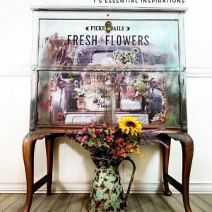 FRESH FLOWERS -Rub on Furniture Transfer, Farmhouse Decal By Redesign with Prima,  24" x34"