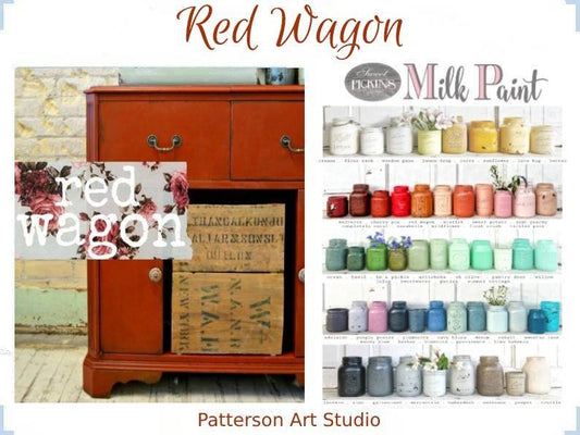 Sweet Pickins Milk Paint - Red with Orangey Undertones - Red Wagon