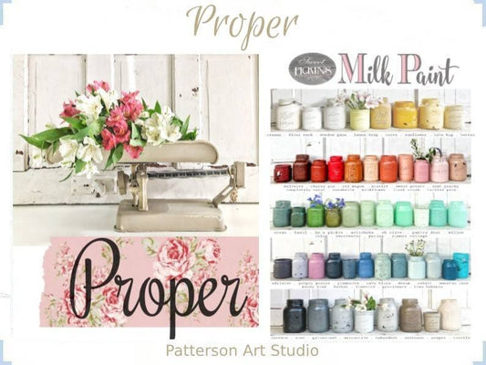 Sweet Pickins Milk Paint -A Neutral Taupe Mushroom Mocha Putty color - PROPER