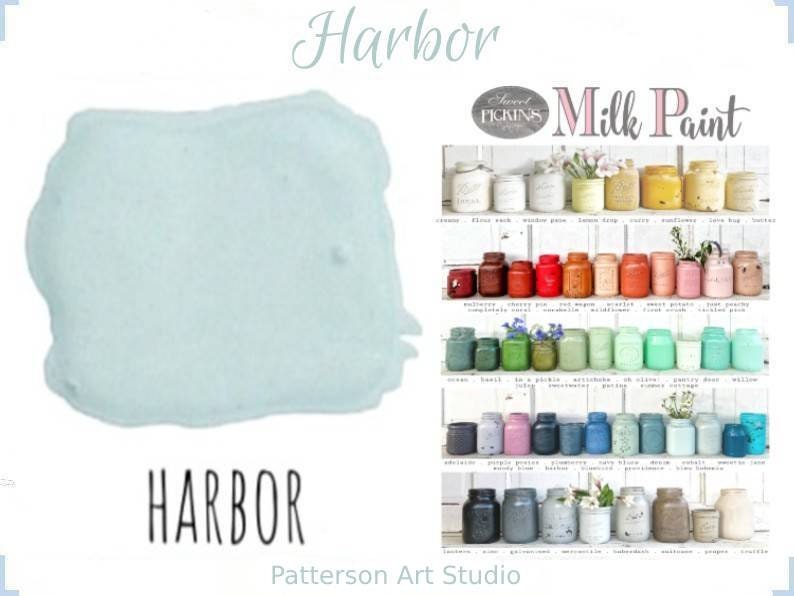 Sweet Pickins Milk Paint -A Muted Blue/Green Neutral Color - Harbor